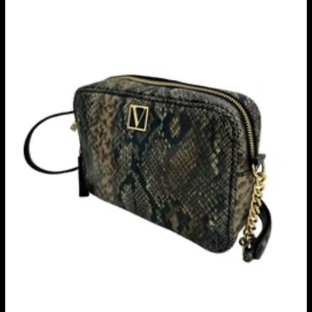 Victoria's Secret Snakeskin Crossbody Bag - Black and Brown